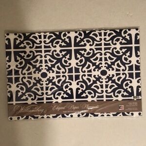 Elegant Williamsburg blue and white deluxe paper placemats 23 total